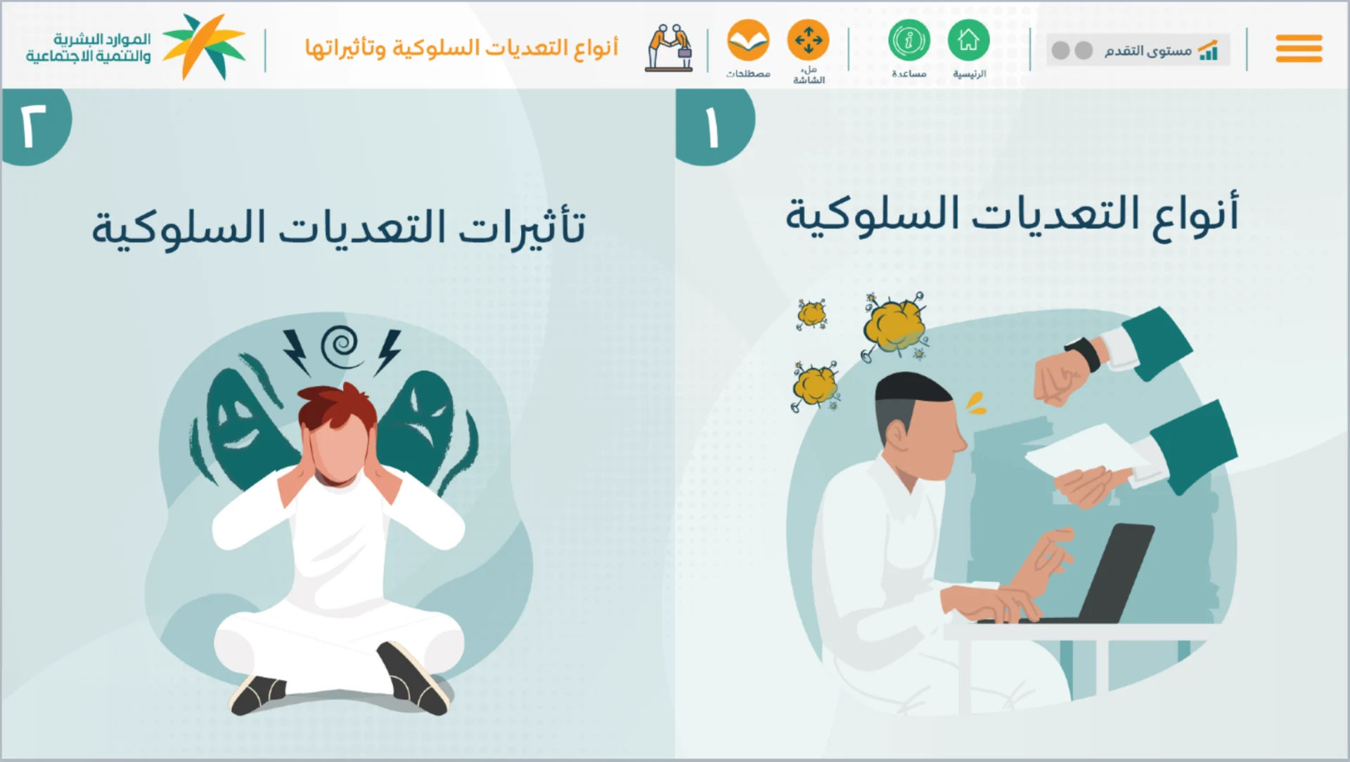 شاشة السلوكيات في بيئة العمل رقم 2
